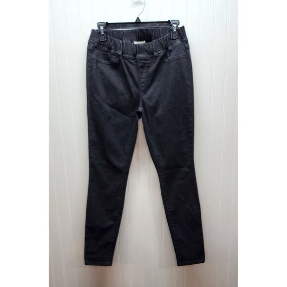 EILEEN FISHER Black Denim Skinny Jeans With Elastic Waistband - Picture 3 of 13